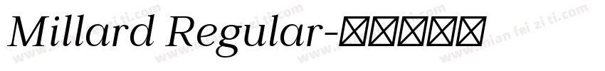 Millard Regular字体转换